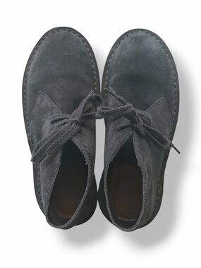 EUC Dark Blue Suede Leather Kids Suede Lace-Up Desert Boot by J. Crew (Size K1)